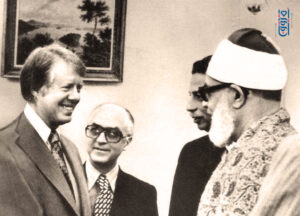 محمود-خليل-الحصري-والرئيس-الأمريكي-جيمي-كارتر
