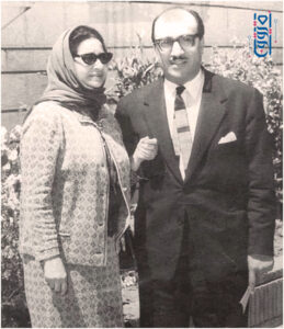 أم كلثوم مع زوجها الدكتور حسن الحفناوي