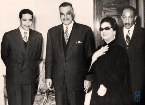 مع عبدالناصر-عبدالحكيم عامر-والسادات