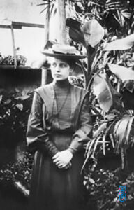 ليز-مايتنر-عندما كانت طالبة دكتوراه، 1906، فيينا.