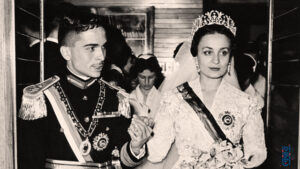 الملكة دينا عبد الحميد-والملك الحسين